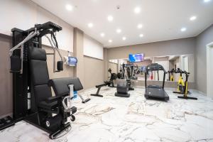 Fitness centrum a/nebo fitness zařízení v ubytování Hotel Milano Castello