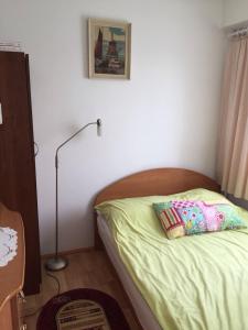 Voodi või voodid majutusasutuse Lake view apartment Mragowo toas