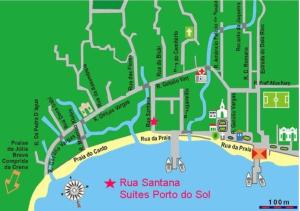 Načrt razporeditve prostorov v nastanitvi Pousada Porto do Sol