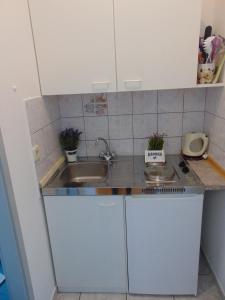 Kuchyň nebo kuchyňský kout v ubytování Apartments Marija