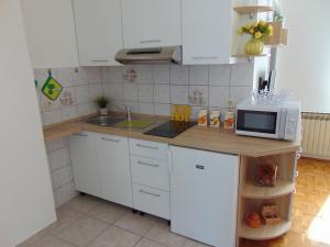 Kuchyň nebo kuchyňský kout v ubytování Apartments Marija
