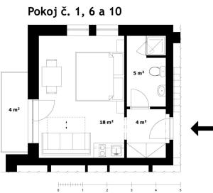 Plán poschodí v ubytovaní Schneeberg Apartmany