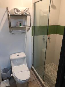 Koupelna v ubytování Hotel Raga Inn