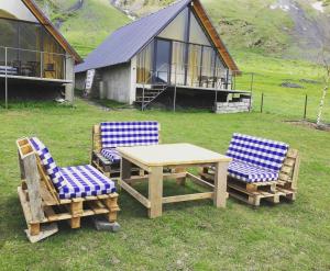 A garden outside Kazbegi View