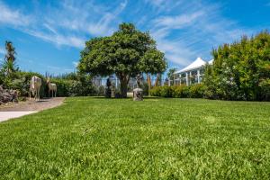 a field of grass with a house in the background at B&B Le Dune - Self Check in in Lascari