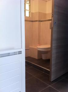 a bathroom with a toilet and a shower at Gîte Polema in Marseille
