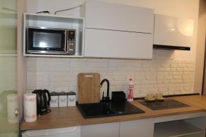 Kuchyňa alebo kuchynka v ubytovaní Apartamenty przy Starym Rynku