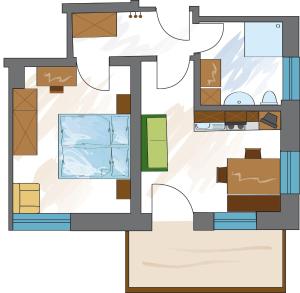 The floor plan of Appartements Schusterbauer