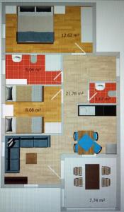 The floor plan of Hvar Apartment