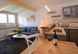 Kuchyň nebo kuchyňský kout v ubytování Hotel Villa Granitz