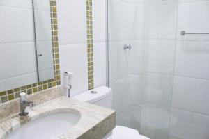 Koupelna v ubytování Ideali Hotel