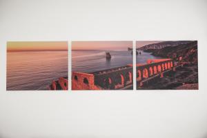 a group of four pictures of the ocean at Bed and Breakfast Porto Flavia in Iglesias