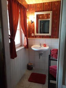 Koupelna v ubytování Old West Ranch "Urlaub auch mit Pferd möglich"