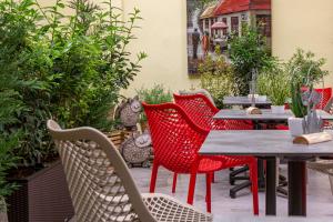 Vonkajšia záhrada v ubytovaní Salvator Boutique Hotel vegan-friendly