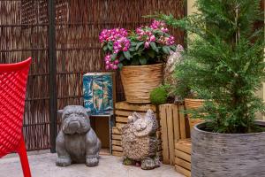Vonkajšia záhrada v ubytovaní Salvator Boutique Hotel vegan-friendly