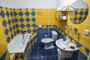 Koupelna v ubytování Hotel Dejmalik