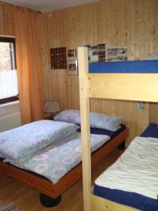 Våningssäng eller våningssängar i ett rum på Berg & Skihütte -Schmittenhof
