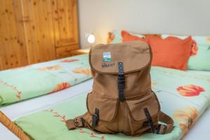 Łóżko lub łóżka w pokoju w obiekcie Urlaub am Lacknerhof - Familie Klocker