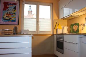 Kuchyň nebo kuchyňský kout v ubytování Atelierhaus Beckmann
