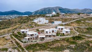 an aerial view of a house on a hill at Loukia Apartments in Artemonas