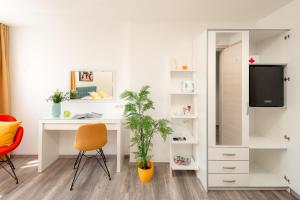 Kuchyň nebo kuchyňský kout v ubytování Rooms L17