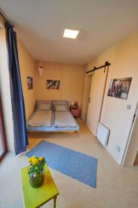 Ein Bett oder Betten in einem Zimmer der Unterkunft Výhledna