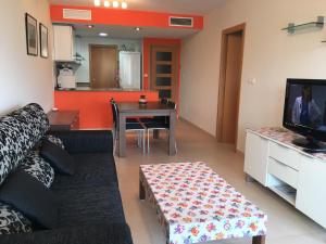 比納羅斯的住宿－Avinguda de Pau Béjar，客厅配有沙发和桌子