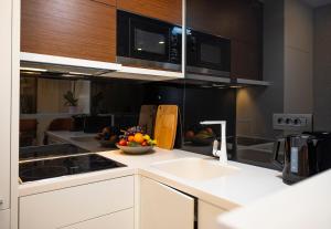 Kuchyň nebo kuchyňský kout v ubytování Luxury Apartment Mr. Perfect