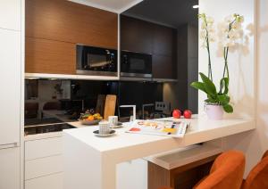 Kuchyň nebo kuchyňský kout v ubytování Luxury Apartment Mr. Perfect