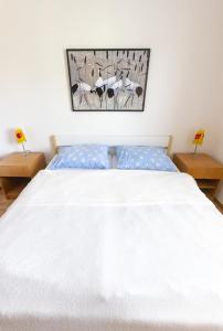 Ένα ή περισσότερα κρεβάτια σε δωμάτιο στο Apartman Hugo