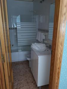 Koupelna v ubytování Hotel Ronsel