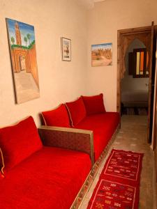 Posezení v ubytování Riad Abaka hotel & boutique
