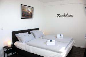 Appartement Altstadtblick im Ohlerich-Speicher 객실 침대