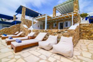 Posezení v ubytování Cavo Blue Villas