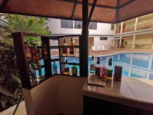 Bazén v ubytování Hotel Plaza Maria nebo v jeho okolí