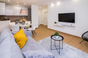 TV a/nebo společenská místnost v ubytování FK Apartments