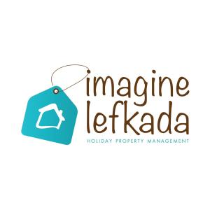 a logo for an initiative leftada holiday property management at Bella Casa Studios by Imagine Lefkada in Lefkada Town