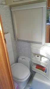 Koupelna v ubytování Solvagnen