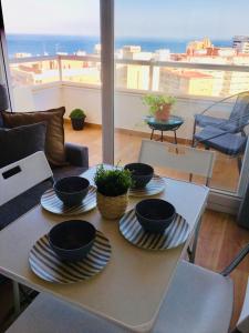 A seating area at Apartamento vista bonita