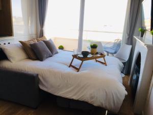 A bed or beds in a room at Apartamento vista bonita