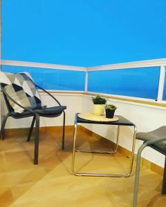 A seating area at Apartamento vista bonita
