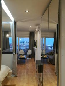 A seating area at Apartamento vista bonita