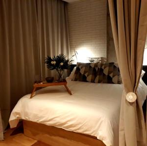 A bed or beds in a room at Apartamento vista bonita