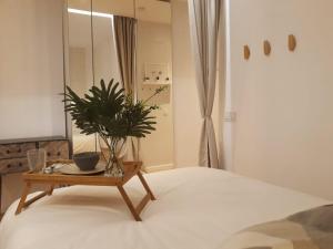 A bed or beds in a room at Apartamento vista bonita