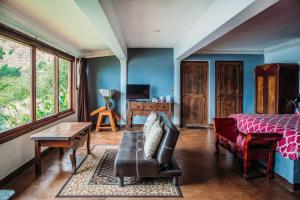 Atitlan Sunset Lodge的休息区