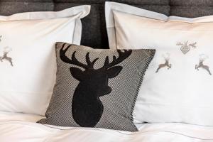 Letto o letti in una camera di Unique Alpic style apartment in the heart of Davos