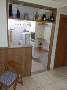 Dapur atau dapur kecil di Apto térreo com área privativa !