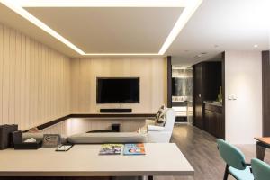 TV a/nebo společenská místnost v ubytování Inhouse Hotel Yehliu + 37 fotografií