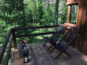 Balkón nebo terasa v ubytování Tahkuna tree-house