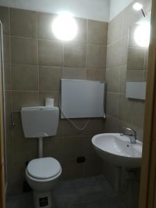 Koupelna v ubytování Cantina Alpina